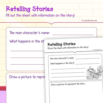 Retelling Stories - worksheet educational content