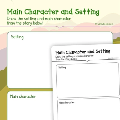 Setting and Main Character - worksheet educational content