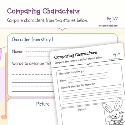 Character Comparison - worksheet educational content