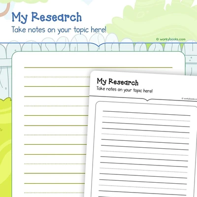 My Research - worksheet educational content