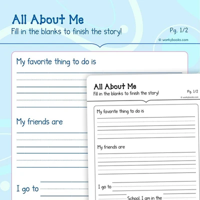 All About Me - worksheet educational content