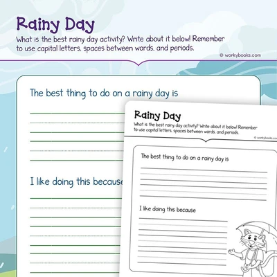 Rainy Day - worksheet educational content
