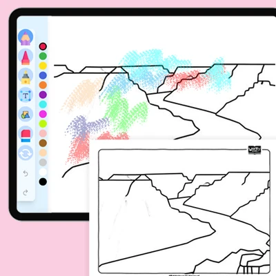 Grand Canyon - coloring educational content