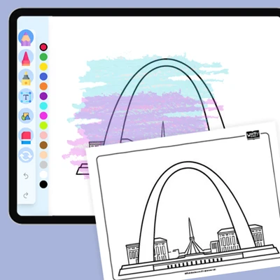 Gateway Arch - coloring educational content