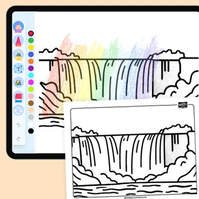 Niagara Falls - coloring educational content