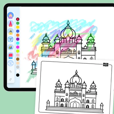 Mysore Palace,Karnataka - coloring educational content