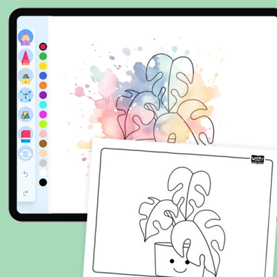 Yellow Plant - coloring educational content