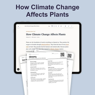 How Does Climate Change Affect Plants - reading educational content