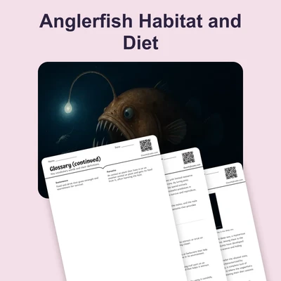 Anglerfish Habitat and Diet - reading educational content