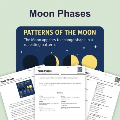 Moon Phases - reading educational content