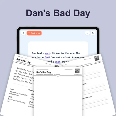 Dan's Bad Day - reading educational content