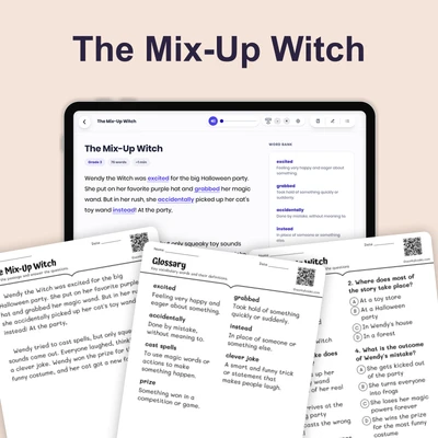 The Mix-Up Witch - reading educational content