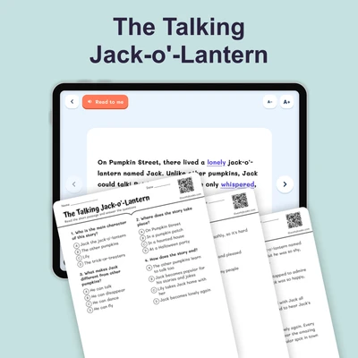 The Talking Jack-o'-Lantern - reading educational content