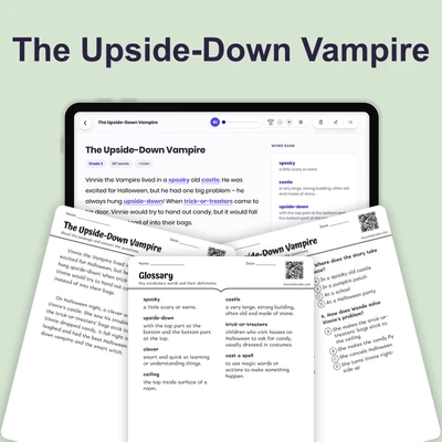 The Upside-Down Vampire - reading educational content