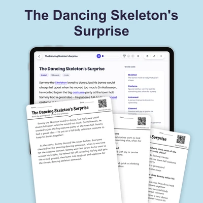 The Dancing Skeleton's Surprise - reading educational content