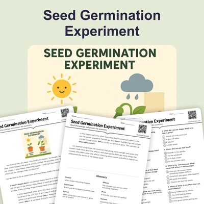 Seed Germination Experiment - reading educational content