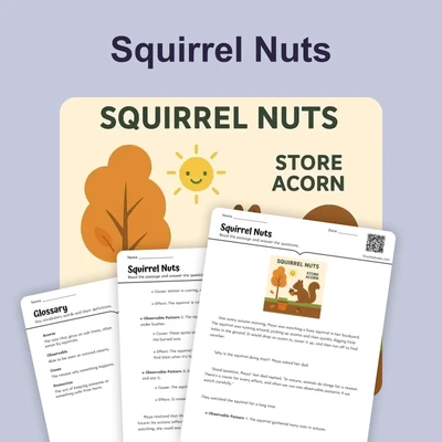 Squirrel Nuts - reading educational content