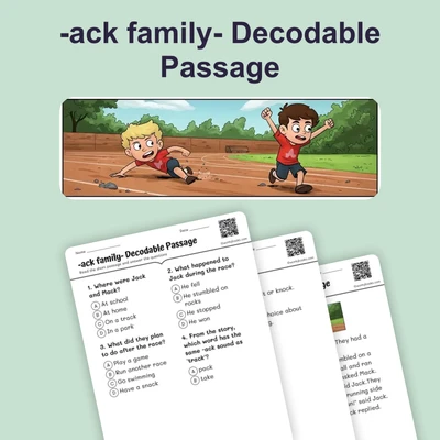 Jack and Mack's Race - reading educational content