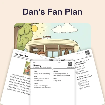 Dan's Fan Plan - reading educational content