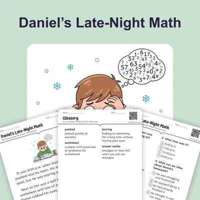 Daniel’s Late-Night Math— Making Inferences - reading educational content