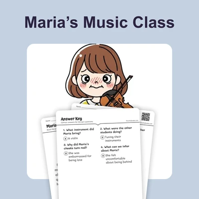 Maria’s Music Class— Making Inferences - reading educational content
