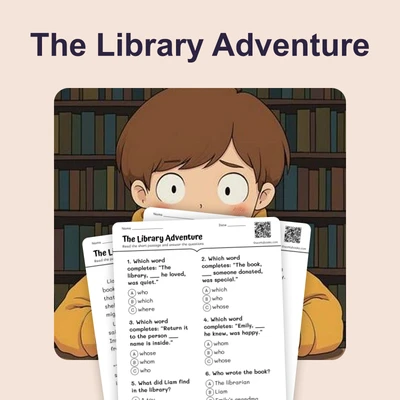 The Library Adventure - reading educational content