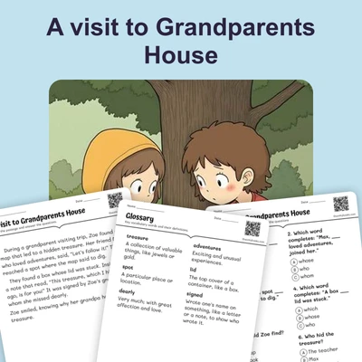 A visit to Grandparents House - reading educational content