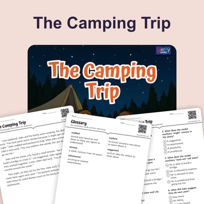 The Camping Trip - reading educational content