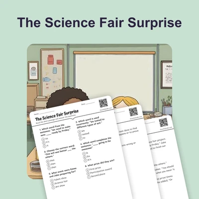 The Science Fair Surprise - reading educational content