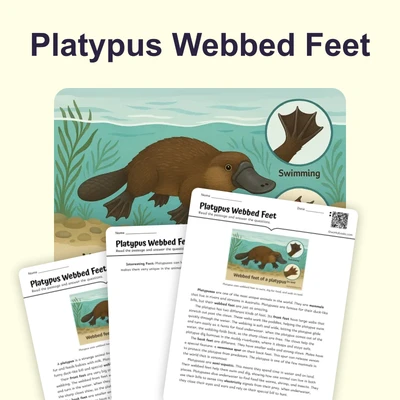 Platypus Webbed Feet - reading educational content