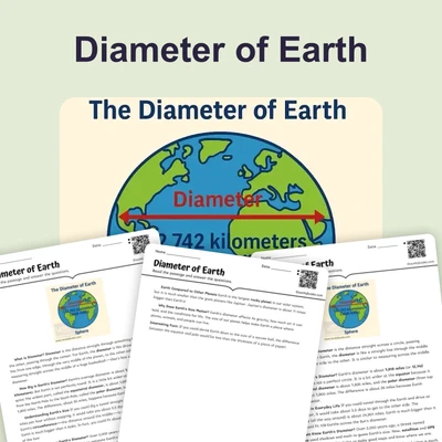 The Diameter of Earth - reading educational content