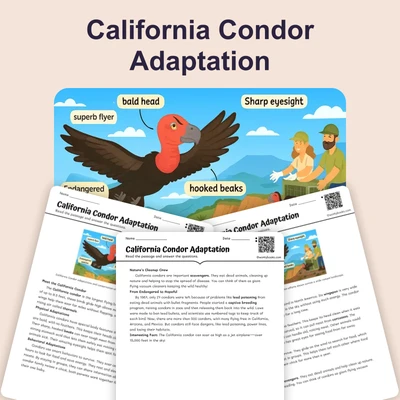 California Condor Adaptation and Survival - reading educational content