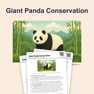 Giant Panda Conservation - reading educational content