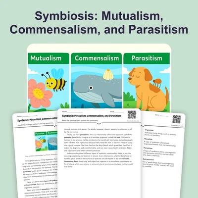 Symbiosis: Mutualism, Commensalism, and Parasitism - reading educational content