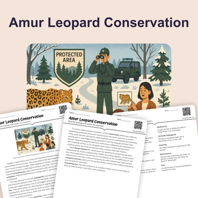 Amur Leopard Conservation - reading educational content