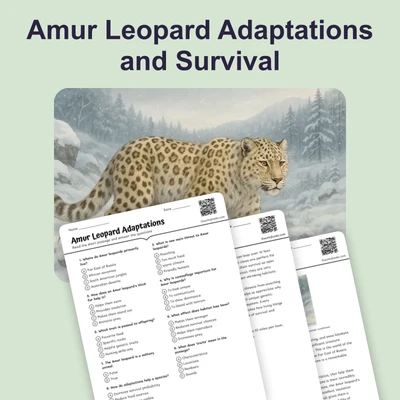 Amur Leopard Adaptations - reading educational content