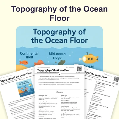 Topography of the Ocean Floor - reading educational content