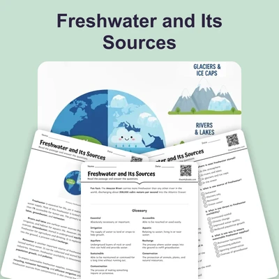 Freshwater and Its Sources - reading educational content