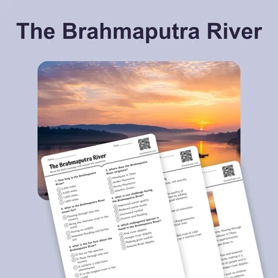 The Brahmaputra River - reading educational content