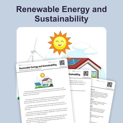 Renewable Energy and Sustainability - reading educational content