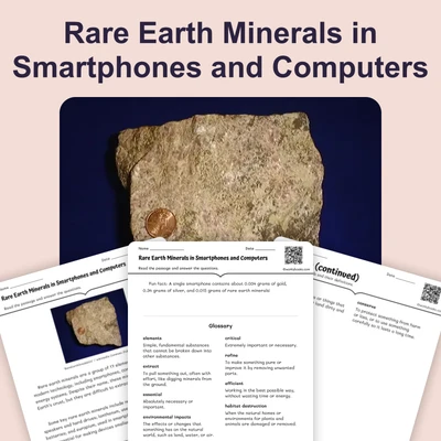 Rare Earth Minerals in Smartphones and Computers - reading educational content