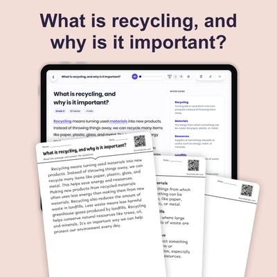 What is recycling, and why is it important? - reading educational content