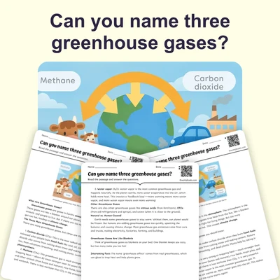 Can you name three greenhouse gases? - reading educational content