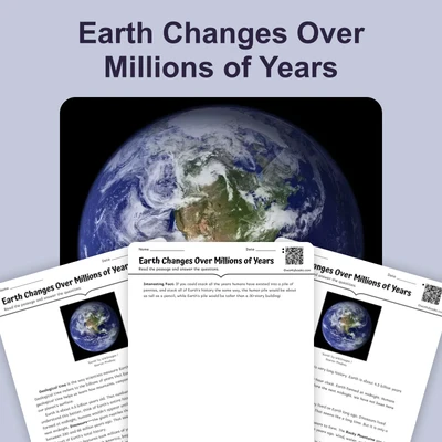 Earth Changes Over Millions of Years - reading educational content