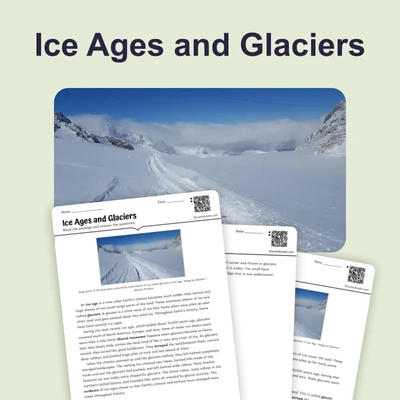Ice Age: When Glaciers Covered Land - reading educational content