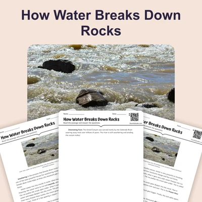 How Water Breaks Down Rocks - reading educational content