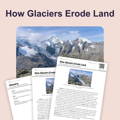 How Glaciers Shape the Land - reading educational content