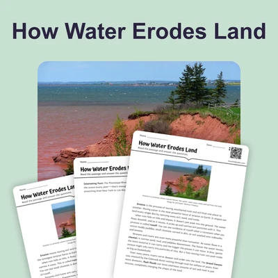 Water Erosion - reading educational content