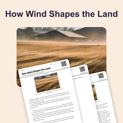 Wind Erosion - reading educational content