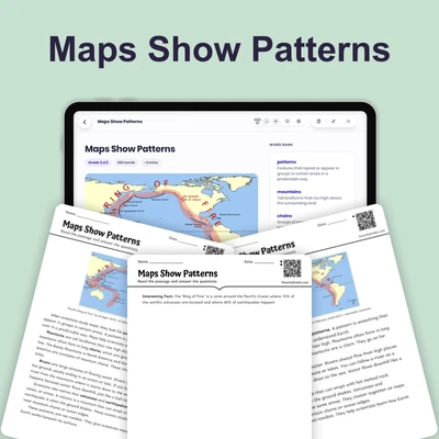 Maps Show Patterns - reading educational content